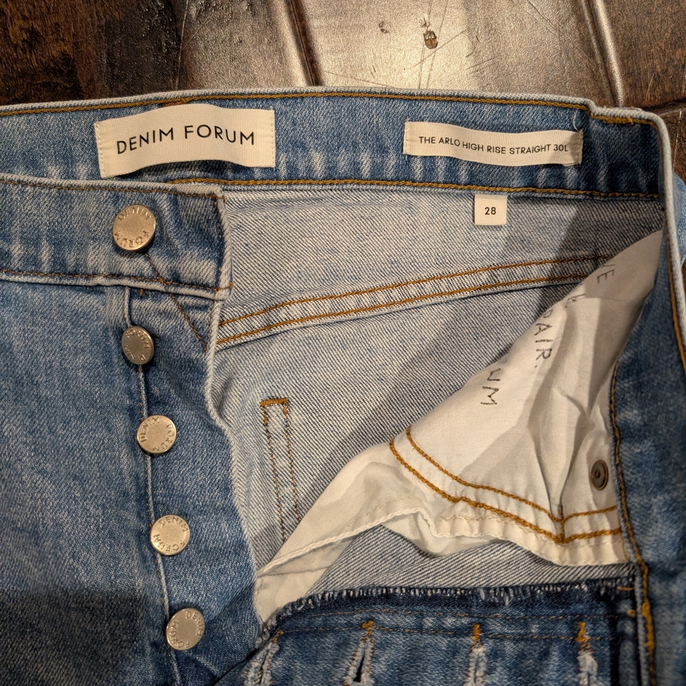 Denim Forum Sky Blue High Rise Jeans - Picture 3 of 5